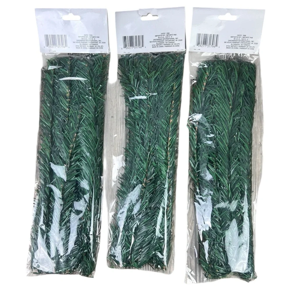 Wired Garland Ties Flexible Swags 12” GREEN 12 Ties Lot Of 3 Packs 36 Ties!